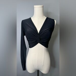 NWT: Recycled Slinky Knot Front One Sleeve Top Size US 8